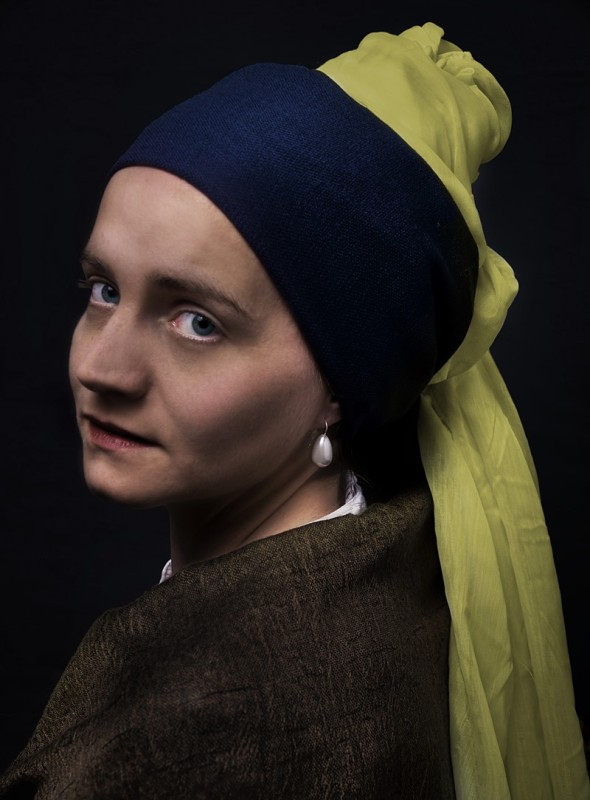a tribute to Jan Vermeer and his masterwork "Girl with a Pearl Earring"